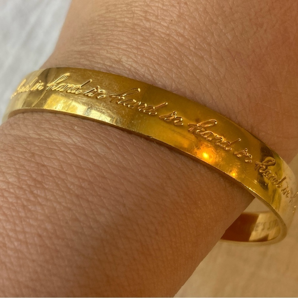 Kate Spade NY Strength in Numbers Hand in Hand Inspirational Bangle Bracelet - Picture 5 of 6
